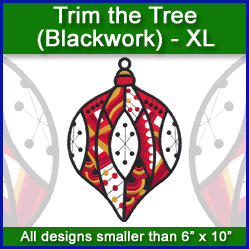 A Trim the Tree (Blackwork) Design Pack