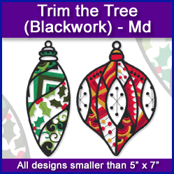 A Trim the Tree (Blackwork) Design Pack