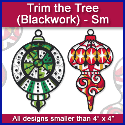 A Trim the Tree (Blackwork) Design Pack