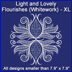 A Light and Lovely Flourishes (Whitework) Design Pack
