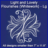 A Light and Lovely Flourishes (Whitework) Design Pack