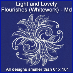 A Light and Lovely Flourishes (Whitework) Design Pack