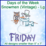 A Days of the Week Snowmen (Vintage) Design Pack