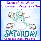 A Days of the Week Snowmen (Vintage) Design Pack