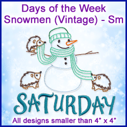 A Days of the Week Snowmen (Vintage) Design Pack