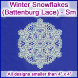 A Winter Snowflakes (Battenburg Lace) Design Pack