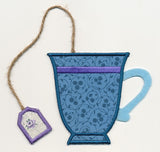 Teacup Bookmark (In-the-Hoop)