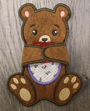 Teddy Bear Candy Hugger (In-the-Hoop)