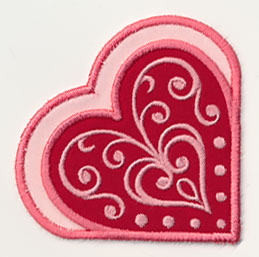 Swirls Heart Corner Bookmark (In-the-Hoop)