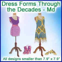 A Dress Forms Through the Decades Design Pack
