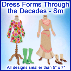 A Dress Forms Through the Decades Design Pack