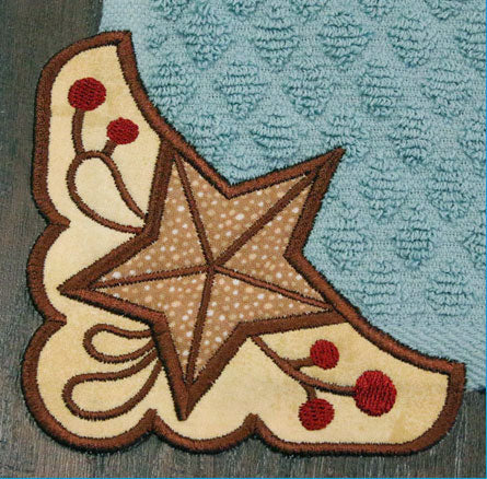 Barn Star Corner - Left (Edgy Applique)