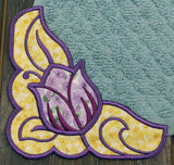 Country Tulip Corner - Left (Edgy Applique)