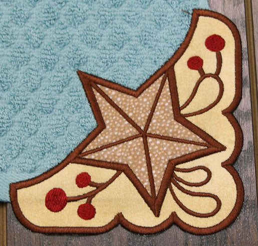 Barn Star Corner - Right (Edgy Applique)