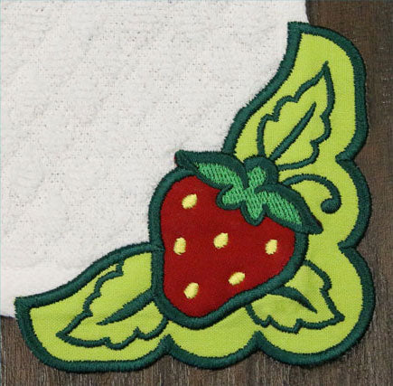 Country Strawberry Corner - Right (Edgy Applique)