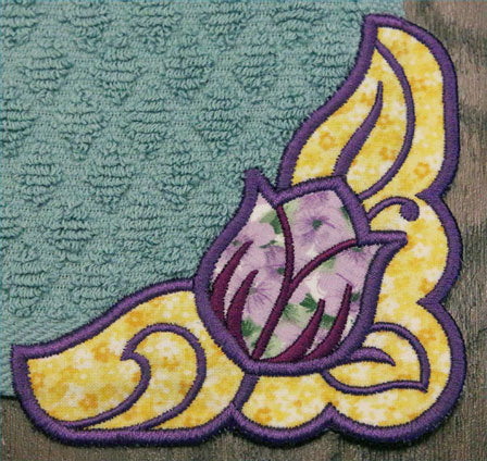 Country Tulip Corner - Right (Edgy Applique)