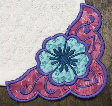 Country Flower Corner - Right (Edgy Applique)