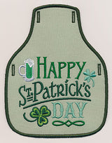 Happy St. Patrick's Day Bottle Apron (In-the-Hoop)