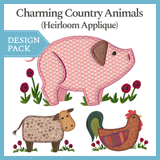 A Charming Country Animals (Heirloom Applique) Design Pack