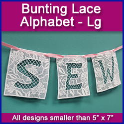 A Bunting (Lace) Alphabet Design Pack