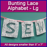 A Bunting (Lace) Alphabet Design Pack