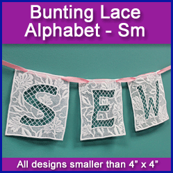 A Bunting (Lace) Alphabet Design Pack