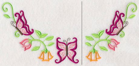 Bold Butterflies Neckline (V-Neck) (Split)