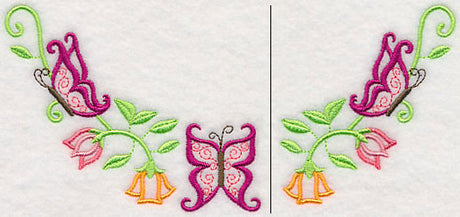 Bold Butterflies Neckline (V-Neck) (Split)