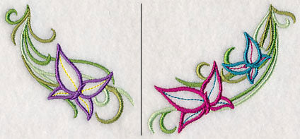 Butterflies and Vines Neckline (V-Neck) (Split)