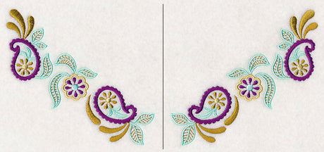 Daisy Paisley Neckline (V-Neck) (Split)