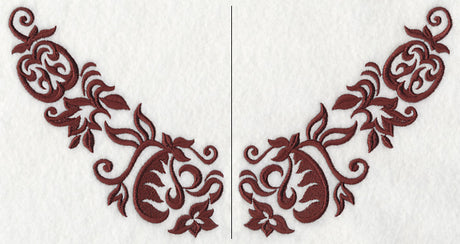 Damask Pumpkins Neckline (V-Neck) (Split)