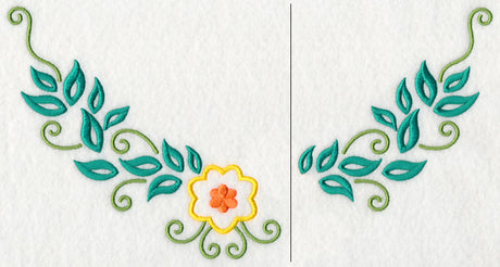 Floral Fashion Neckline (V-Neck) (Split)