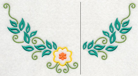 Floral Fashion Neckline (V-Neck) (Split)