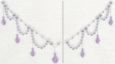 Jewels and Beads Neckline (V-Neck) (Split)