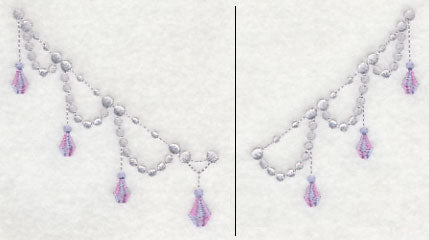 Jewels and Beads Neckline (V-Neck) (Split)