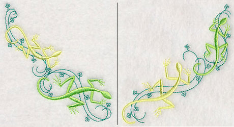 Leaping Lizards Neckline (V-Neck) (Split)