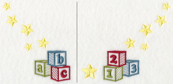 Letter Blocks Neckline (V-Neck) (Split)