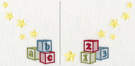 Letter Blocks Neckline (V-Neck) (Split)