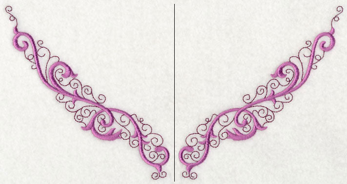 Ornate Swirls Neckline (V-Neck) (Split)