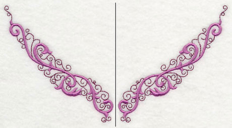 Ornate Swirls Neckline (V-Neck) (Split)