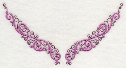 Ornate Swirls Neckline (V-Neck) (Split)