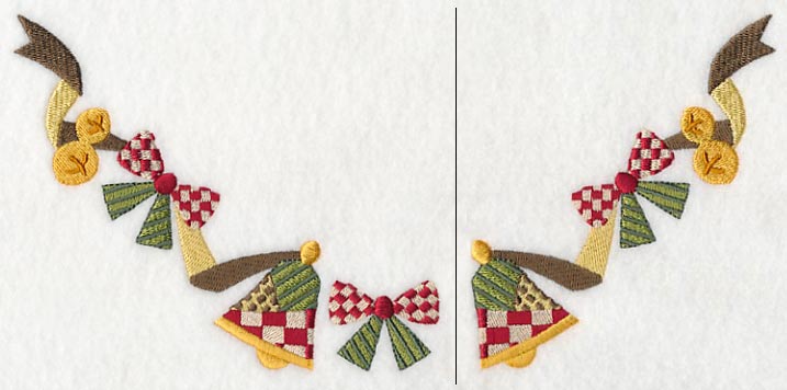 Patchwork Bells Neckline (V-Neck) (Split)