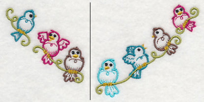 Perching Birds Neckline (V-Neck) (Split)