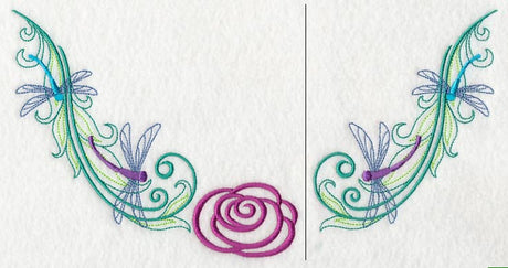 Rosy Dragonfly Neckline (V-Neck) (Split)