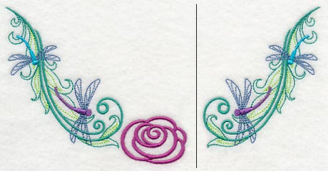 Rosy Dragonfly Neckline (V-Neck) (Split)