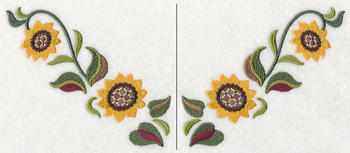 Sunflowers Neckline (V-Neck) (Split)