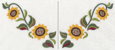 Sunflowers Neckline (V-Neck) (Split)
