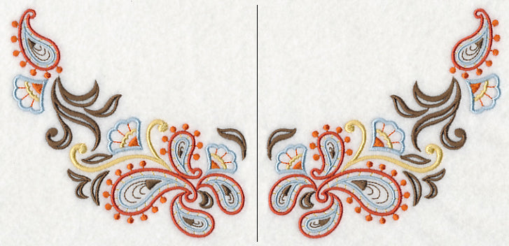 Swirling Paisley Neckline (Crewneck) (Split)