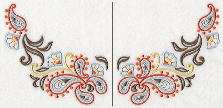 Swirling Paisley Neckline (Crewneck) (Split)