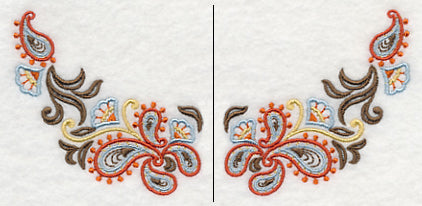 Swirling Paisley Neckline (Crewneck) (Split)